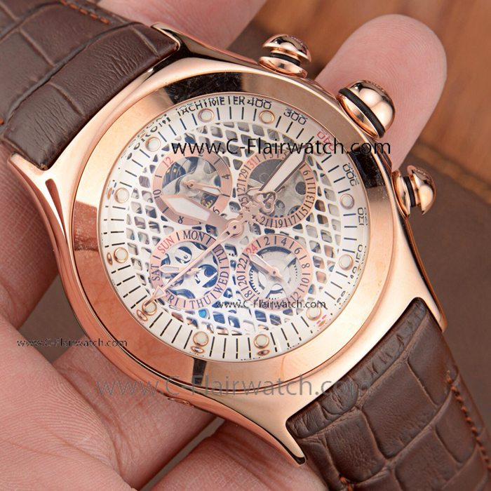 Copy Corum Bubble Skeleton Perpetual Calendar 42mm Watch